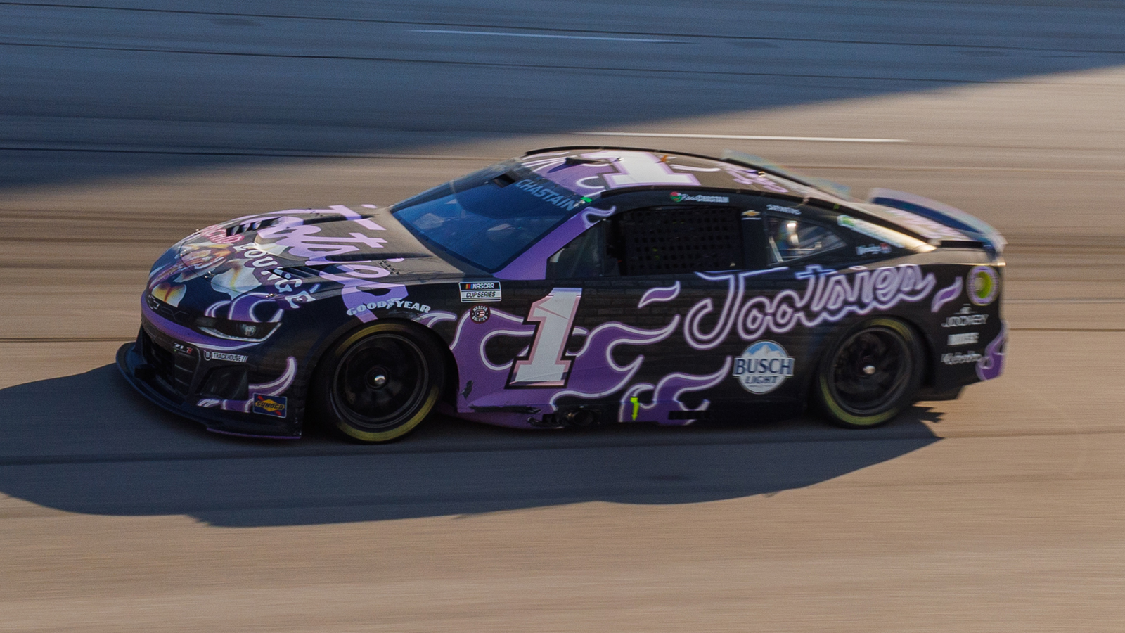 Ross Chastain 2025 Tootsies Orchid Lounge paint scheme Trackhouse Racing NASCAR Cup Series