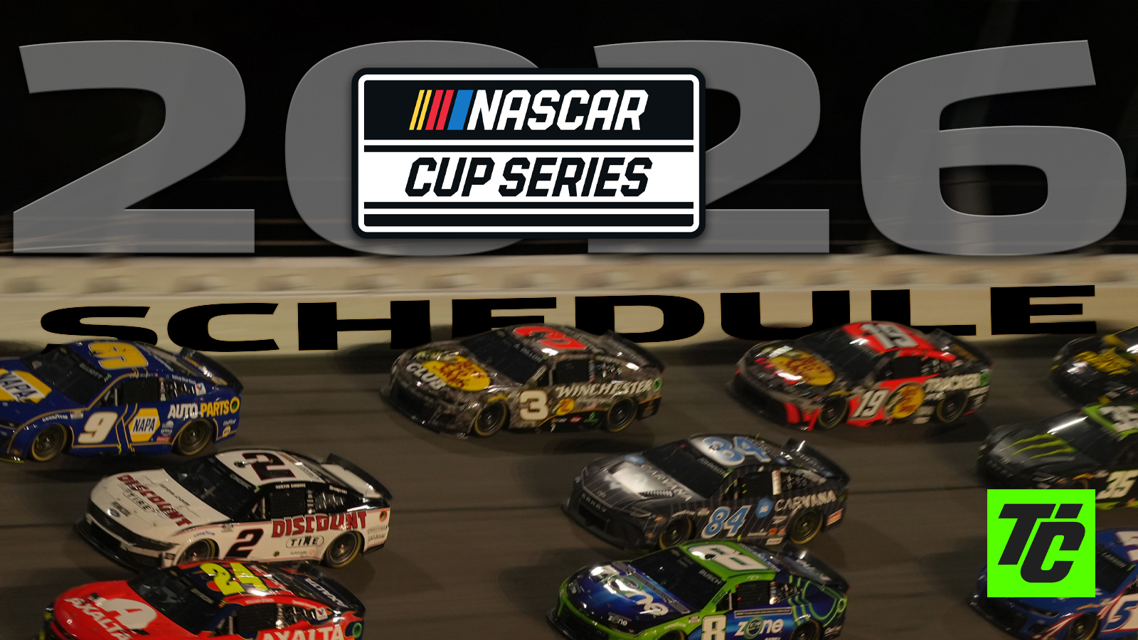 2026 NASCAR Cup Series Schedule, complete with start times, tv channels, and race distances
