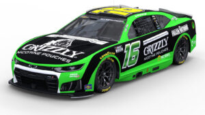 AJ Allmendinger's 2026 Grizzly Nicotine Pouches paint scheme Kaulig Racing NASCAR Cup Series