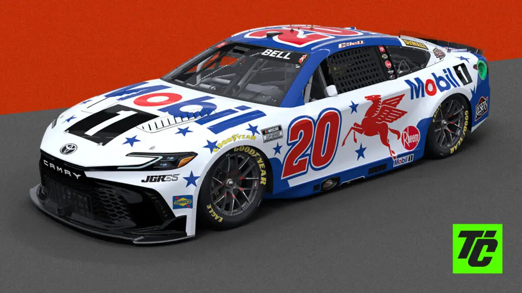 Christopher Bell 2026 Mobil 1 paint scheme Joe Gibbs Racing NASCAR Cup Series