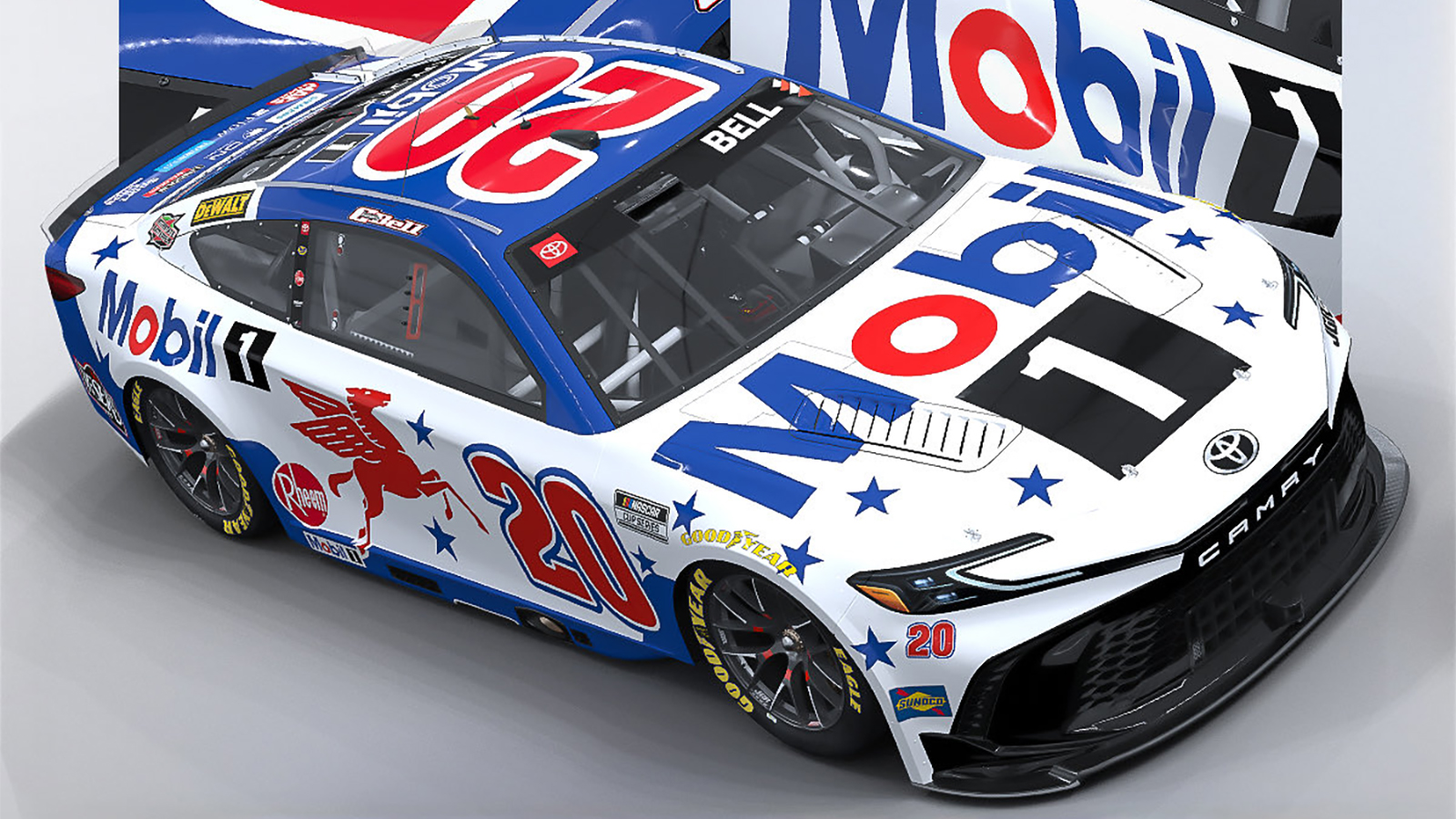 Christopher Bell 2026 Mobil 1 paint scheme Joe Gibbs Racing NASCAR Cup Series