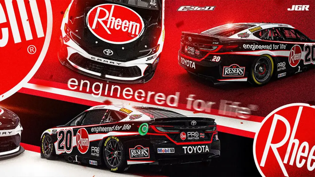 Christopher Bell 2026 Rheem paint scheme NASCAR Cup Series Joe Gibbs Racing