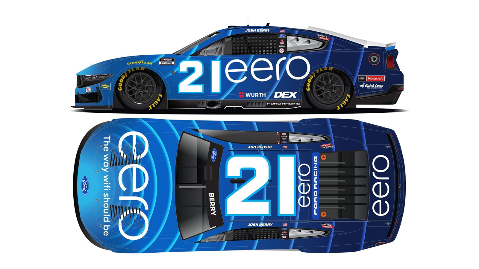 Josh Berry 2026 eero paint scheme Wood Brothers Racing NASCAR Cup Series