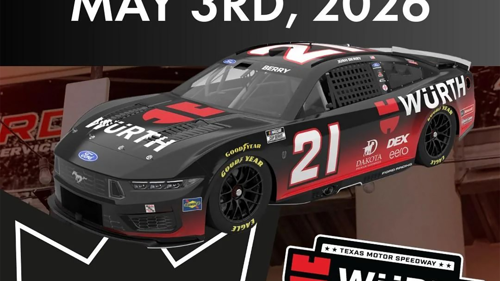 Josh Berry 2026 Wurth paint scheme Wood Brothers Racing NASCAR Cup Series