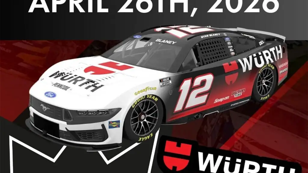 Ryan Blaney 2026 Wurth paint scheme Team Penske NASCAR Cup Series
