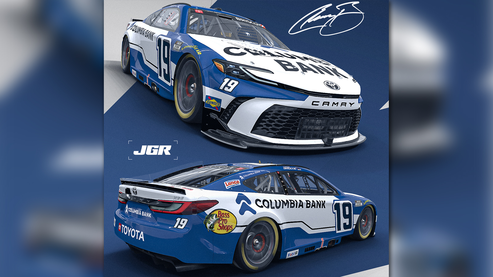 Chase Briscoe 2026 Columbia Bank Paint Scheme Joe Gibbs Racing NASCAR Cup Series