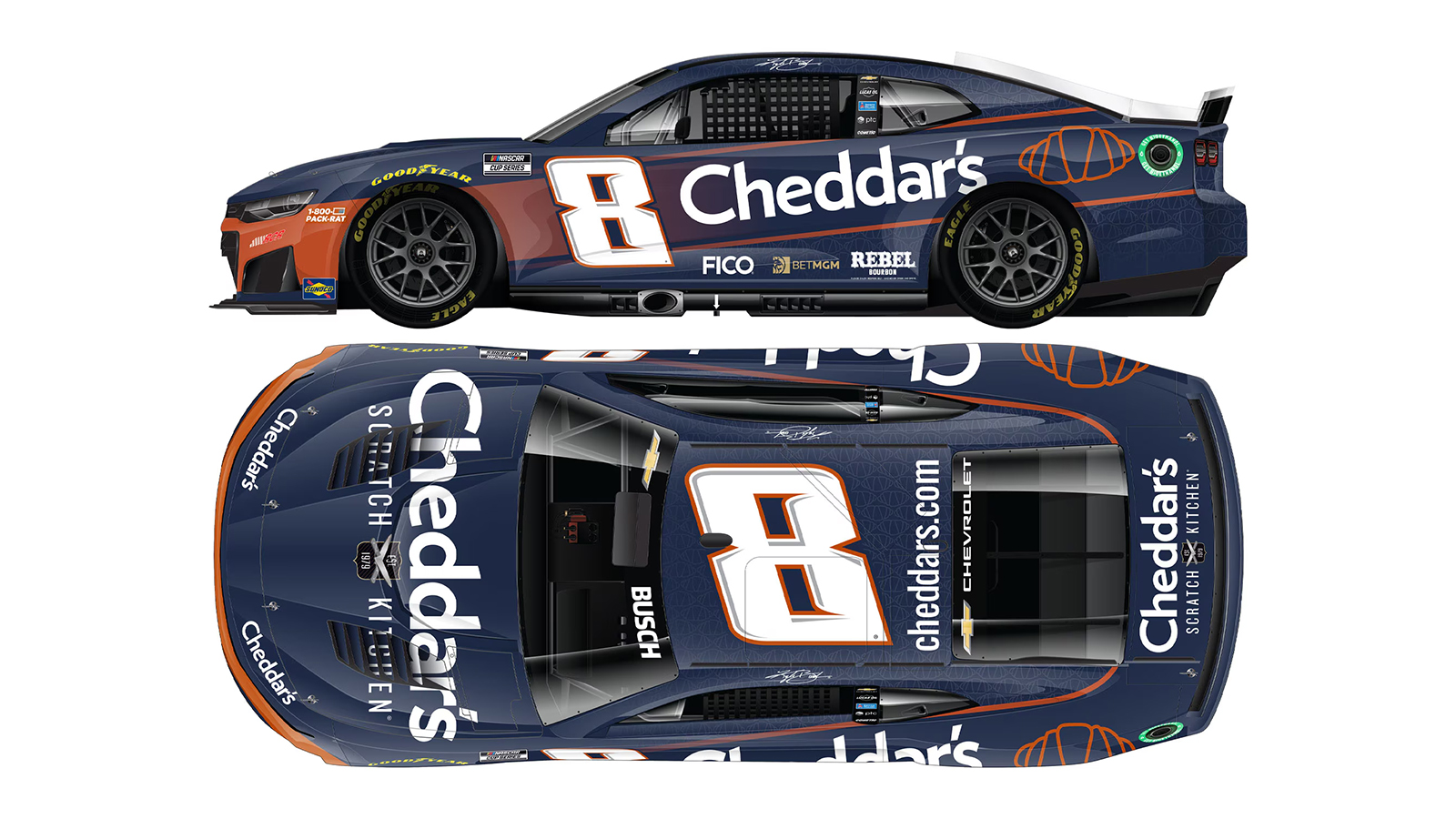 Kyle Busch 2026 Cheddar's Scratch Kitchen paint scheme Richard Childress Racing NASCAR Cup Series
