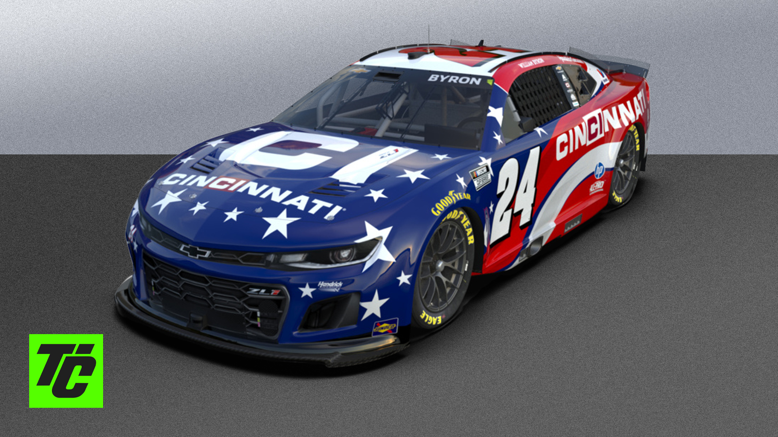 William Byron 2026 Cincinnati Paint Scheme Hendrick Motorsports NASCAR Cup Series
