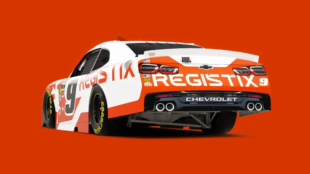 Ross Chastain 2026 Registix paint scheme JR Motorsports NASCAR O'Reilly Auto Parts Series