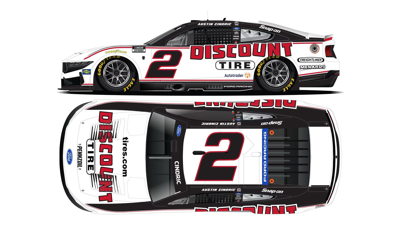 Austin Cindric 2026 Discount Tire paint scheme Trackhouse Racing NASCAR Cup Series