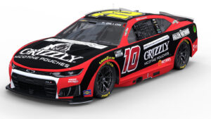 Ty Dillon 2026 Grizzly Nicotine Pouches paint scheme Kaulig Racing NASCAR Cup Series
