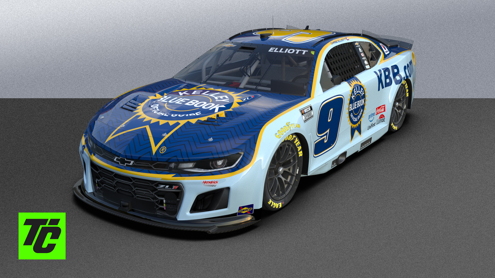 Chase Elliott 2026 Kelley Blue Book Paint Scheme Hendrick Motorsports NASCAR Cup Series