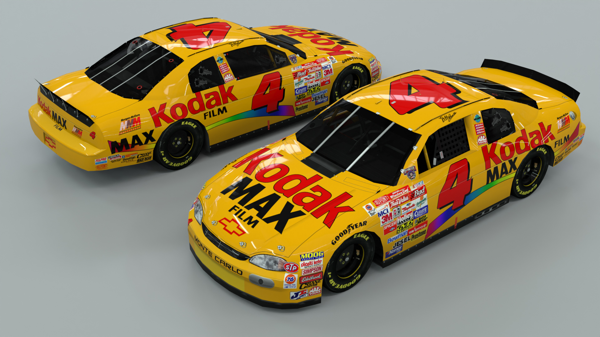 Bobby Hamilton 1998 Kodak Max Film paint scheme Morgan McClure Motorsports NASCAR Winston Cup Series