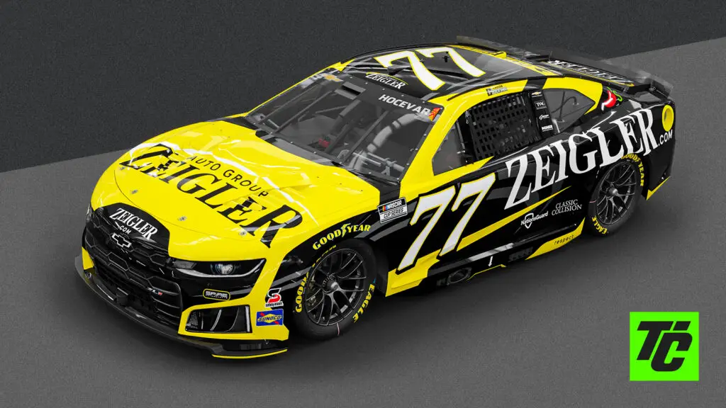 Carson Hocevar 2026 Zeigler Auto Group paint scheme Spire Motorsports NASCAR Cup Series