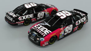 Jeff Burton 1998 Exide Batteries paint scheme Roush Racing NASCAR Winston Cup Series