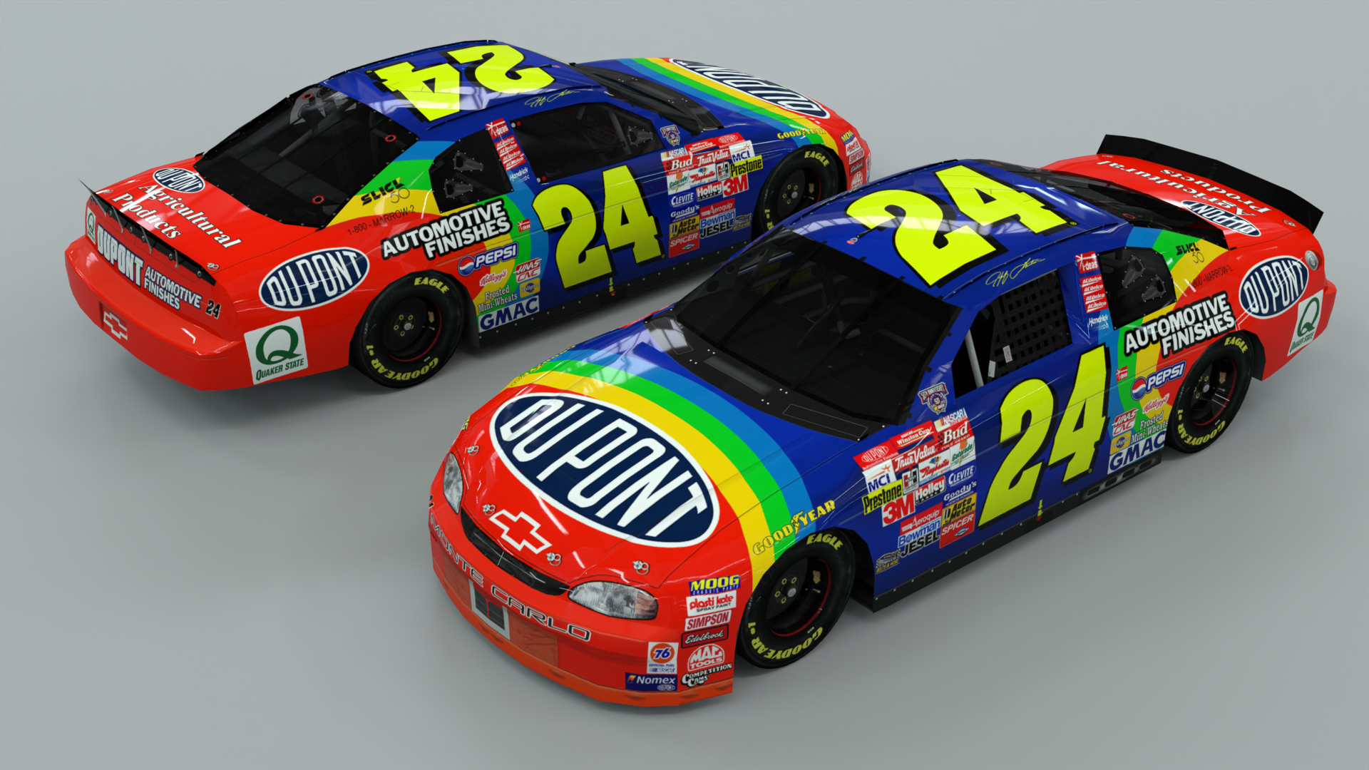 Jeff Gordon 1998 DUPONT Automotive Finishes paint scheme Hendrick Motorsports NASCAR Cup Series