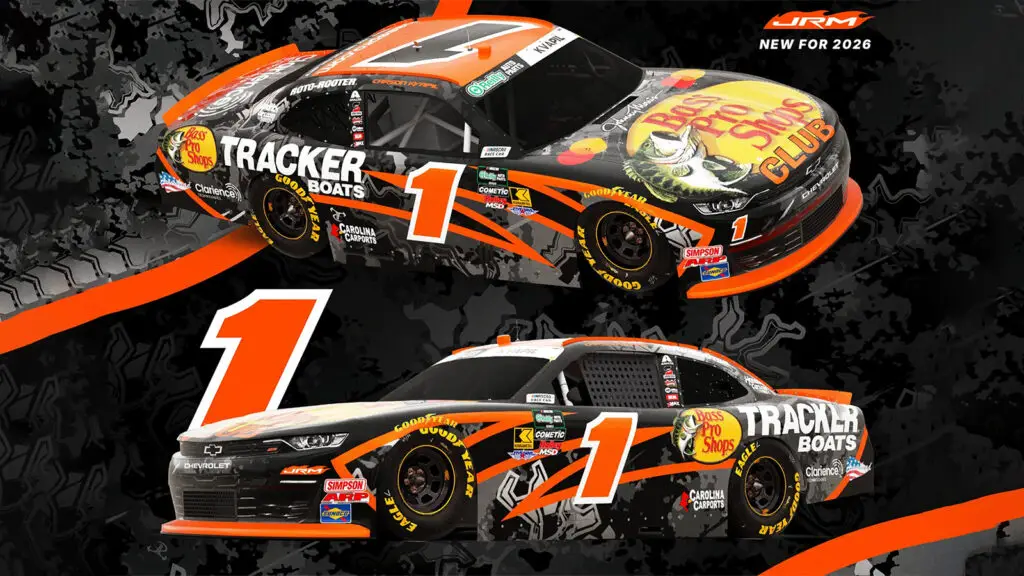 Carson Kvapil 2026 Bass Pro Shops paint scheme JR Motorsports NASCAR Cup Series