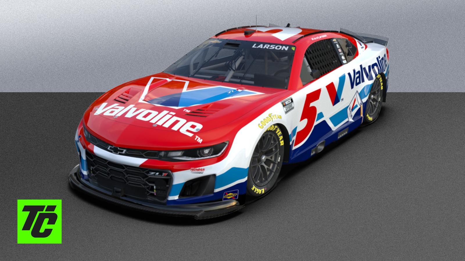 Kyle Larson 2026 Valvoline Paint Scheme Hendrick Motorsports NASCAR Cup Series