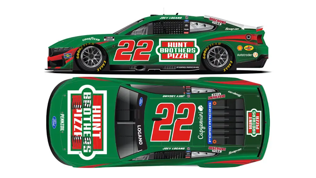 Joey Logano 2026 Hunt Brothers Pizza paint scheme Team Penske NASCAR Cup Series