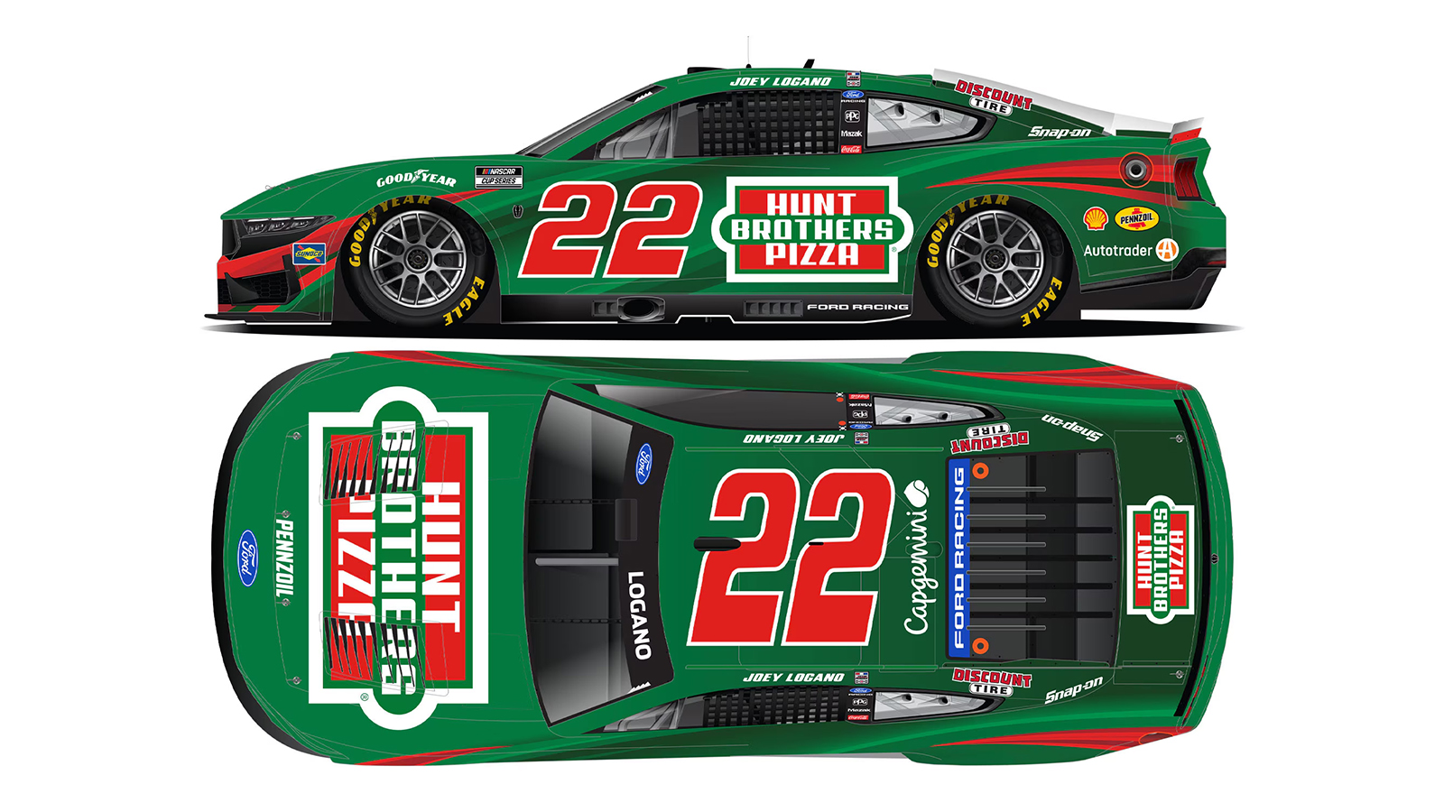 Joey Logano 2026 Hunt Brothers Pizza paint scheme Team Penske NASCAR Cup Series