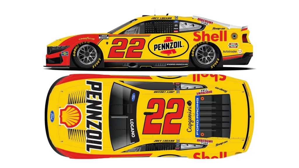 Joey Logano 2026 Shell Pennzoil paint scheme Team Penske NASCAR Cup Series
