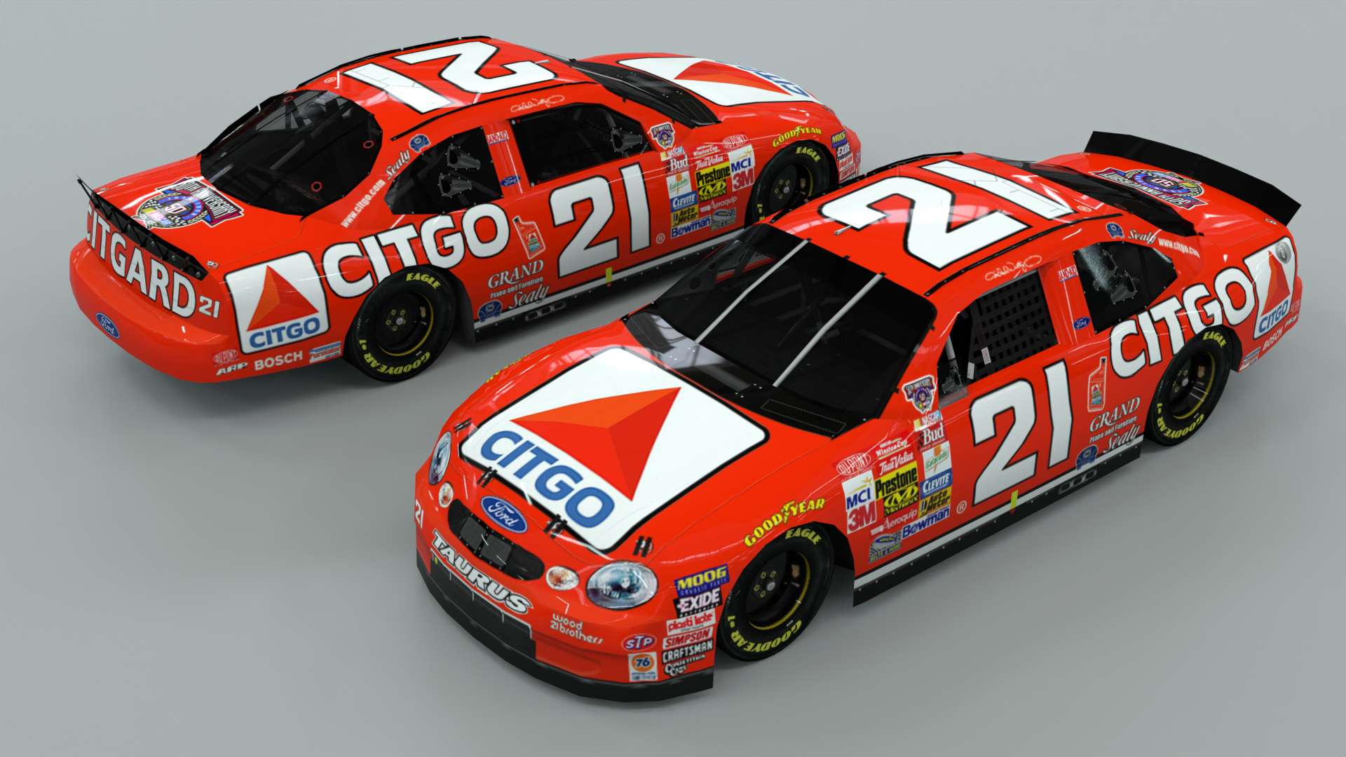 Michael Waltrip 1998 Citgo paint scheme Wood Brothers Racing NASCAR Winston Cup Series