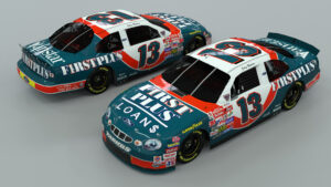 Jerry Nadeau 1998 FirstPlus Financial paint scheme Elliott-Marino Racing NASCAR Winston Cup Series