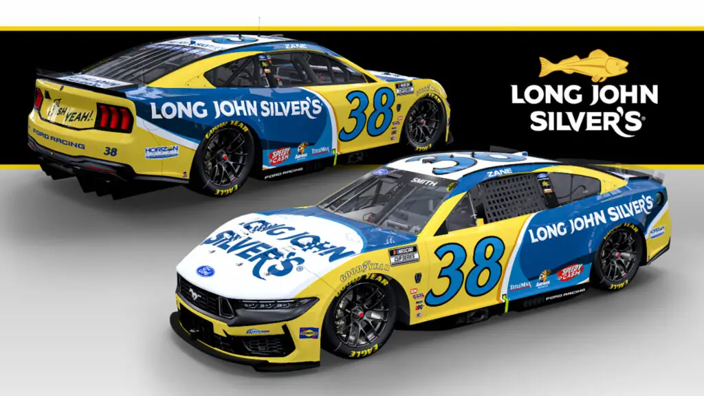 Zane Smith 2026 Long John Silver's paint scheme Front Row Motorsports NASCAR Cup Series