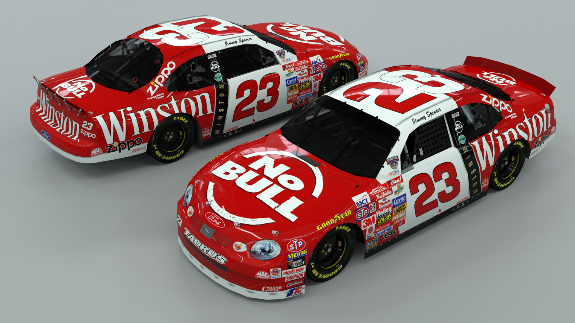 Jimmy Spencer 1998 Winston No Bull paint scheme Travis Carter Enterprises NASCAR Winston Cup Series