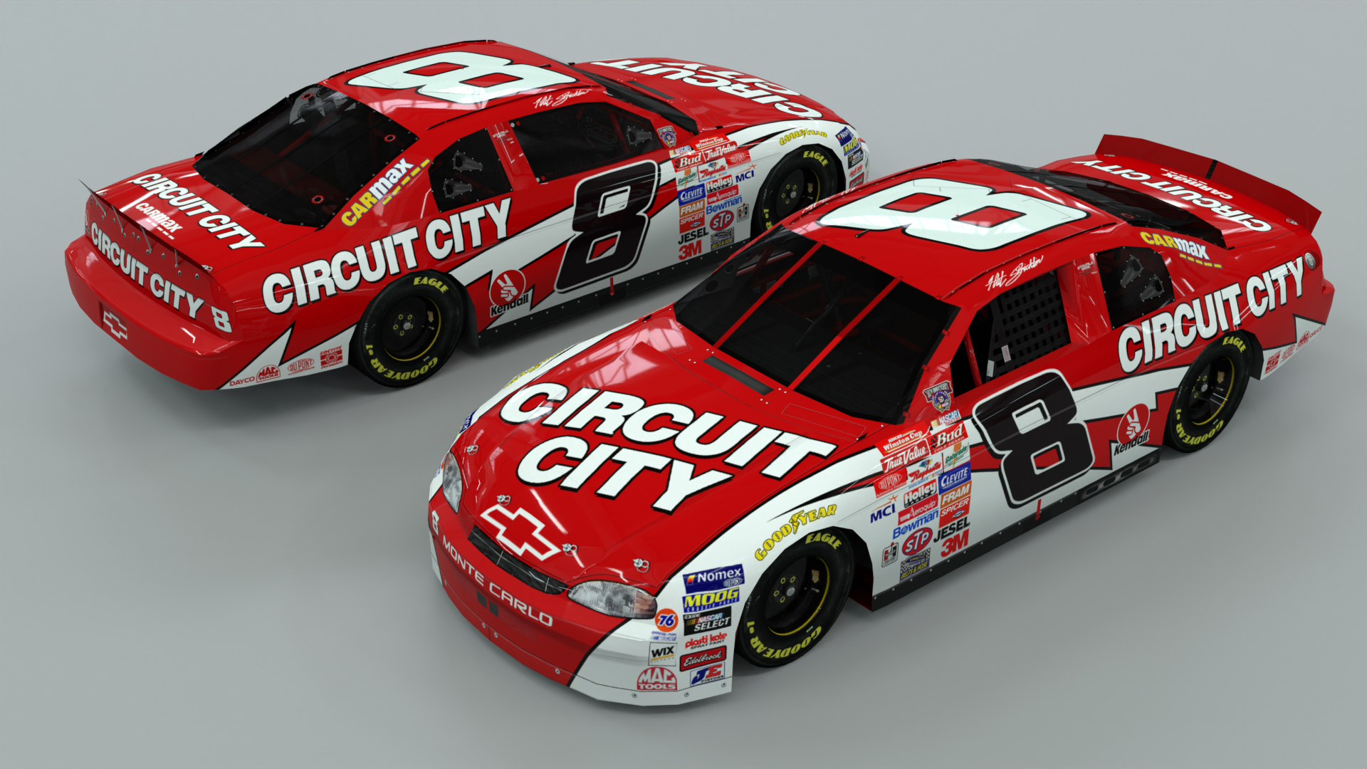 Hut Stricklin 1998 Circuit City paint scheme Stavola Brothers Racing NASCAR Winston Cup Series