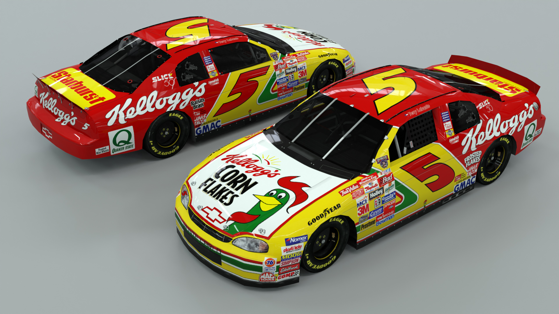 Terry Labonte 1998 Kellogg's Corn Flakes paint scheme Hendrick Motorsports NASCAR Winston Cup Series