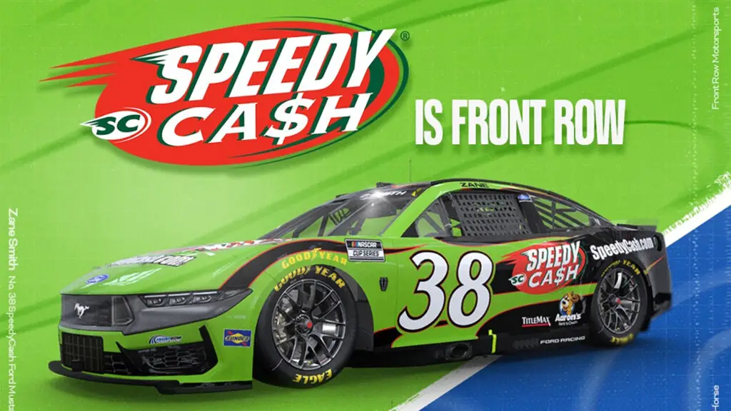 Zane Smith 2026 Speedy Cash paint scheme Front Row Motorsports NASCAR Cup Series