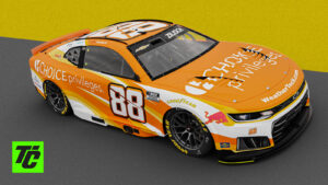 Connor Zilisch 2026 Choice Privileges paint scheme Trackhouse Racing NASCAR Cup Series