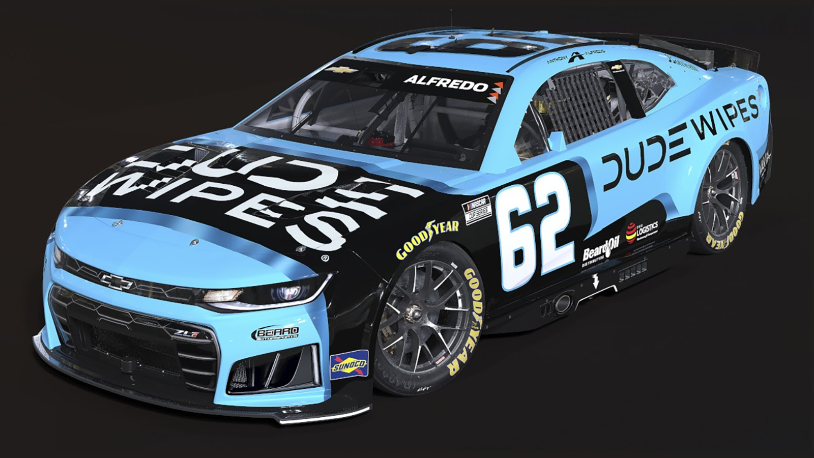 Anthony Alfredo 2026 DUDE Wipes paint scheme Beard Motorsports NASCAR Cup Series