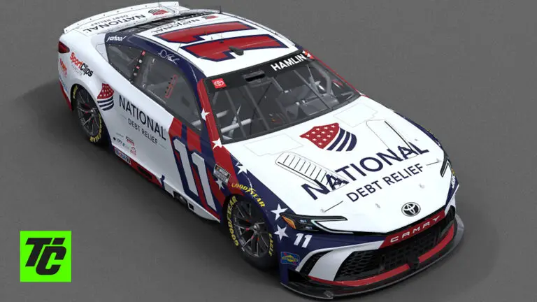 Denny Hamlin 2026 National Debt Relief paint scheme