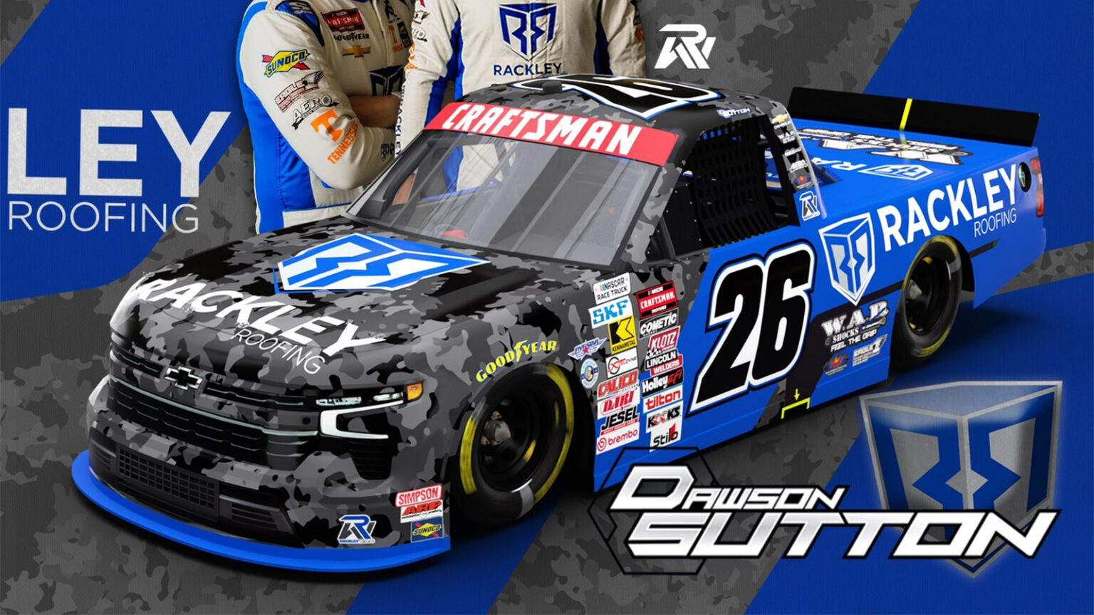 Dawson Sutton's 2026 Rackley Roofing Paint Scheme | TobyChristie.com