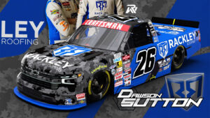 Dawson Sutton 2026 Rackley Roofing paint scheme Rackley WAR NASCAR Craftsman Truck Series