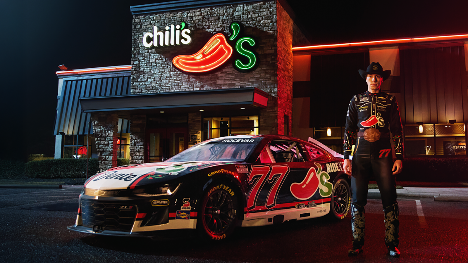 Carson Hocevar will Ride the 'Dente again with Chili's in the NASCAR Cup Series event at Circuit of the Americas in 2026