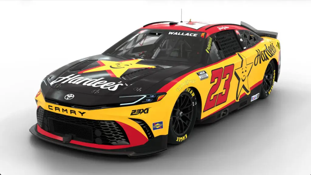 Hardee's reveals four race primary sponsorship schedule and paint scheme for Bubba Wallace in 2026