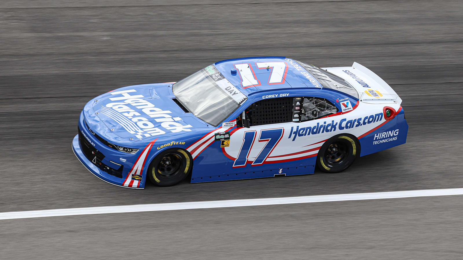 Corey Day took the pole position for the NASCAR O'Reilly Auto Parts Series NC Education Lottery 250 at Rockingham Speedway.