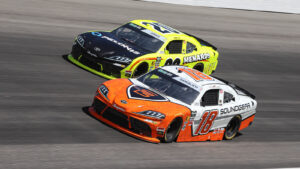 William Sawalich took the win in the NASCAR O'Reilly Auto Parts Series NC Education Lottery 250 at Rockingham Speedway.