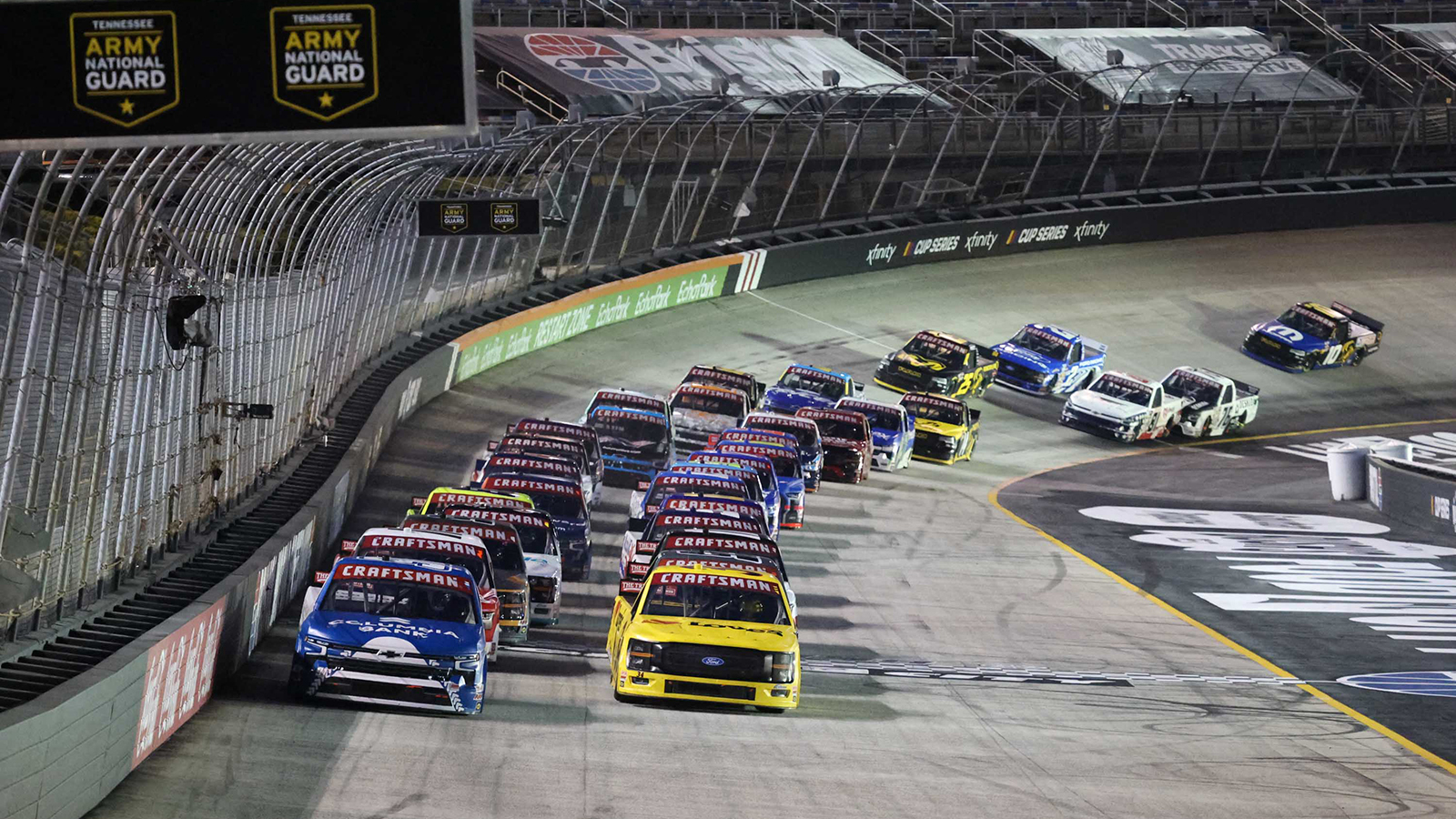 NASCAR Craftsman Truck Series Tennessee Army National Guard 250 race results Bristol Motor Speedway