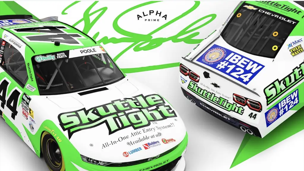 Skuttle Tight to sponsor Brennan Poole in 200th career NASCAR O'Reilly Auto Parts Series start at Kansas Speedway.