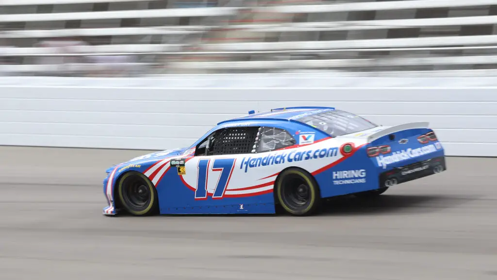 Corey Day secured his first career NASCAR O'Reilly Auto Parts Series pole on Friday at Rockingham Speedway.