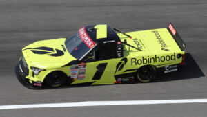 Corey Heim took the win in Friday's NASCAR Craftsman Truck Series Black's Tire 200 at Rockingham Speedway.