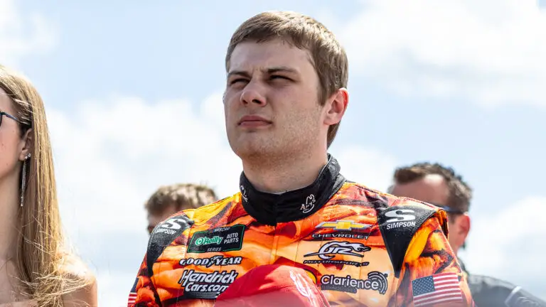 Carson Kvapil will lead the field to green in the Kansas Lottery 300 at Kansas Speedway after qualifying was rained out.