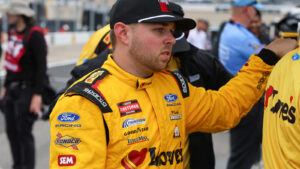 Layne Riggs will start from the pole position in the Allegiance 200 at Nashville Superspeedway after rain washed out NASCAR Craftsman Truck Series qualifying.