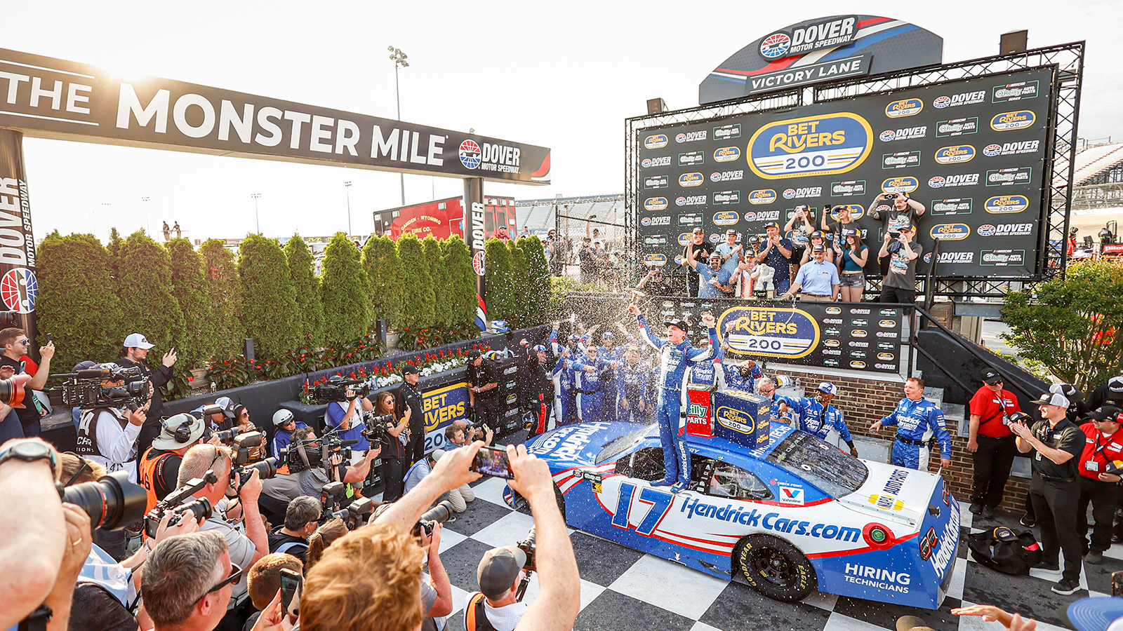 BetRivers 200 race results NASCAR O'Reilly Auto Parts Series race at Dover Motor Speedway