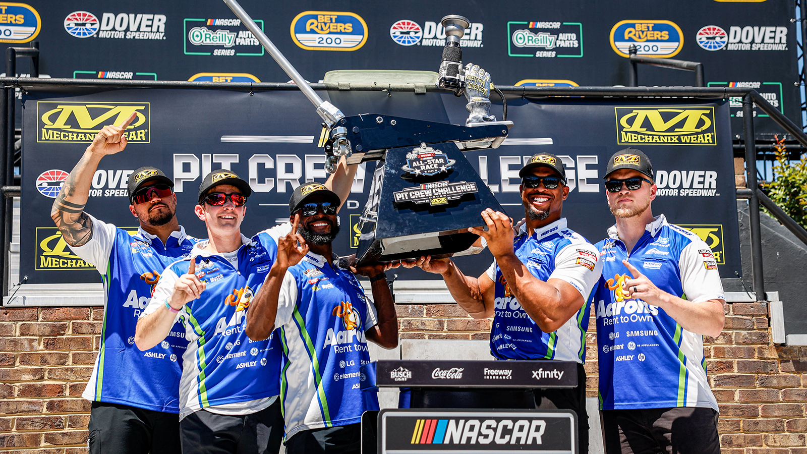 Zane Smith's No. 38 Front Row Motorsports team won the 2026 NASCAR Pit Crew Challenge