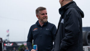 Justin Allgaier has inherited the pole for the Charbroil 300 after rain forced NASCAR to cancel NASCAR O'Reilly Auto Parts Series qualifying.